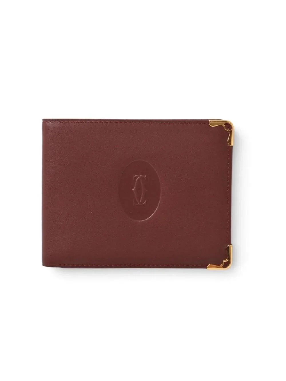 Cartier Fold Wallet Bifold Vintage Must de Cartier Bordeaux